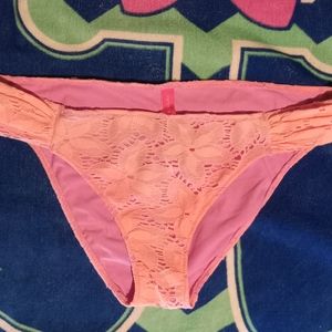Victoria's Secret bikini bottom M medium coral peach